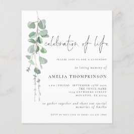 Celebração Orçamental Do Convite Eucalyptus Life