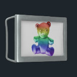 Celebração orgulhosa do Urso Arco-íris do Slippery<br><div class="desc">O ursinho de metal do SlipperyJoe Bear arco-íris orgulhosamente celebra orgulho gay artístico amoroso presentes LGBTQIA</div>
