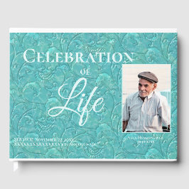 Celebração Teal Do Livro Convidado De Fotos Da Vid