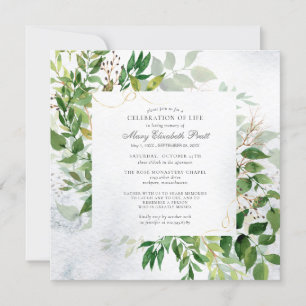 Celebração Verde da Vida Convite Funeral