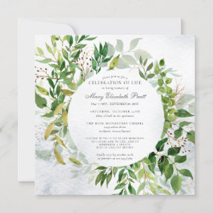 Celebração Verde da Vida Convite Funeral
