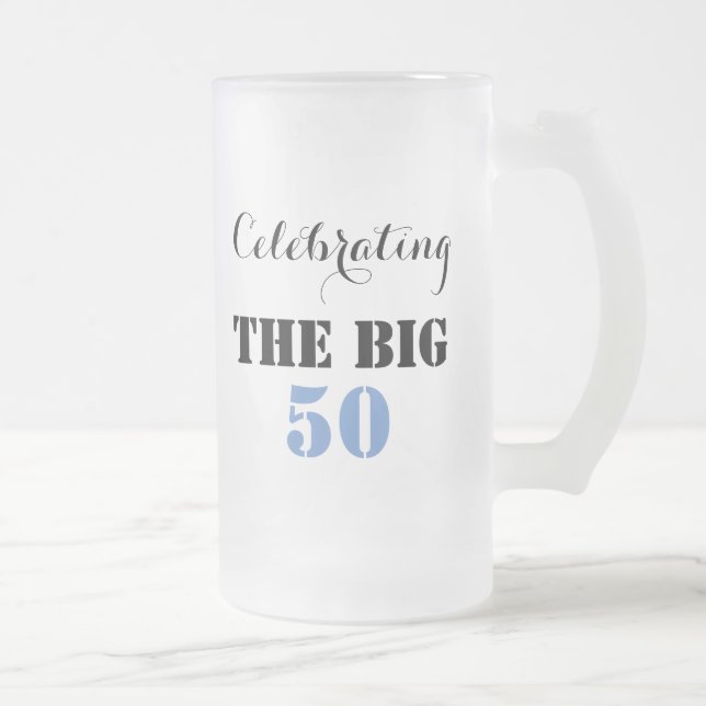 Celebrando A Grande Caneca De Vidro 50 - Fosco (Direita)