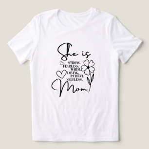 Celebrando a Super-mãe em todas as camisetas do di