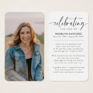 Celebrando a Vida do Nome Oração Funeral Fotográfi