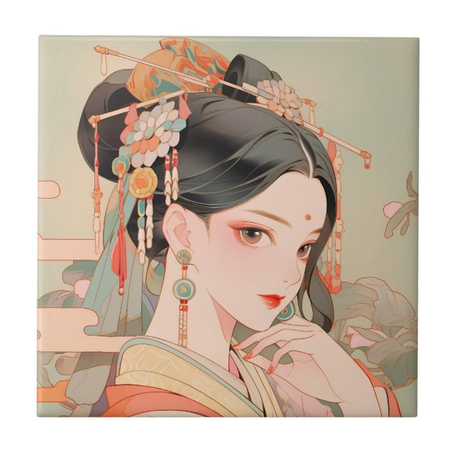 Celebrando as tradicionais mulheres chinesas (Frente)