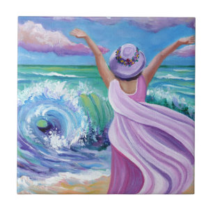Celebrando uma mulher no Azulejo da Praia Cerâmica