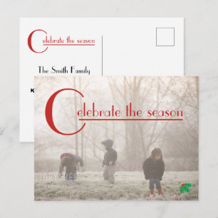 Celebrar a Estação   cartão postal fotográfico