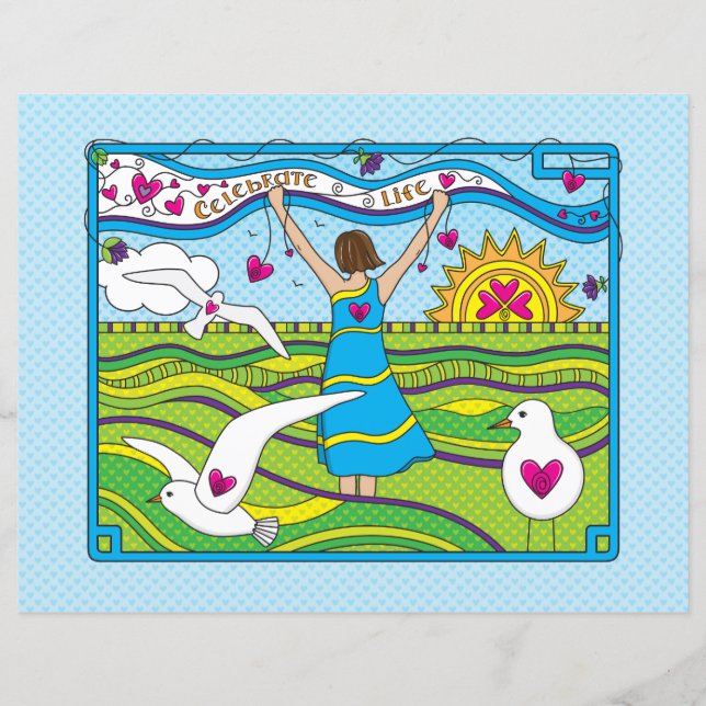 Celebrar a folha de papel Life_Flat 11"x8.5" (Frente)