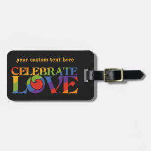 Celebrar com a etiqueta de bagagem personalizada d