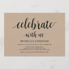 Celebrar conosco, convite do Elopement de Casament