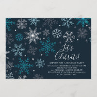 Celebrar Convite de Festa de Feriado de Snowflakes