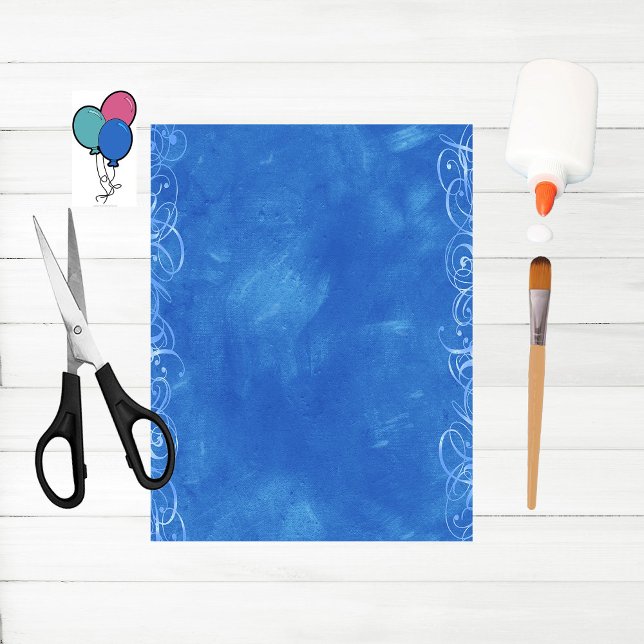 Celebrar Papel Azul Escrapbook (Criador carregado)