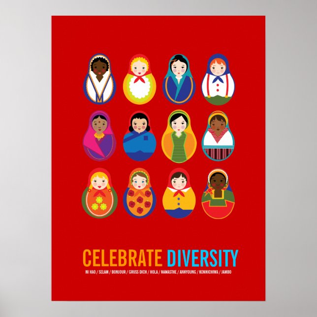 Celebrar Poster de Crianças do Dia Multicultural d (Frente)
