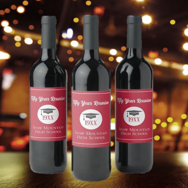 Celebrar! Qualquer ano de rótulo de vinho da Class (Criador carregado)