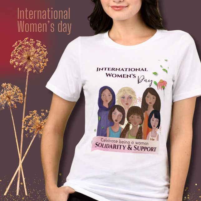 Celebrar Retratos do Dia da Mulher (Celebrate Women's Day Portraits Tri-Blend Shirt )