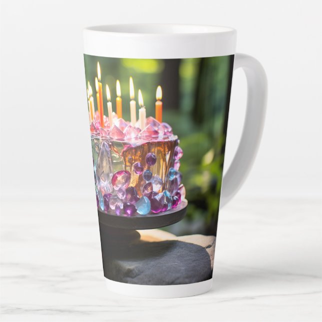 Celebrar vamos! Caneca para café latte (Ângulo direito)