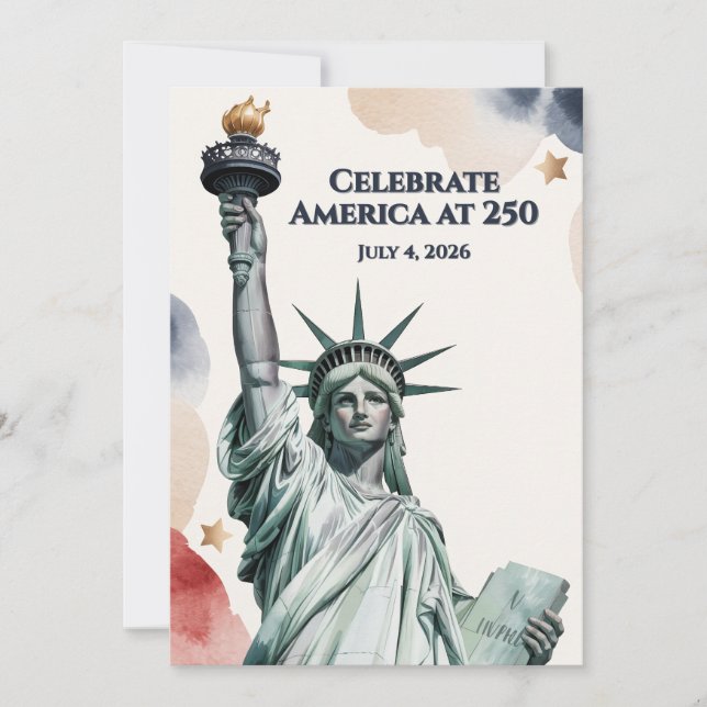 Celebrate America at 250 Patriotic Invitation (Frente)