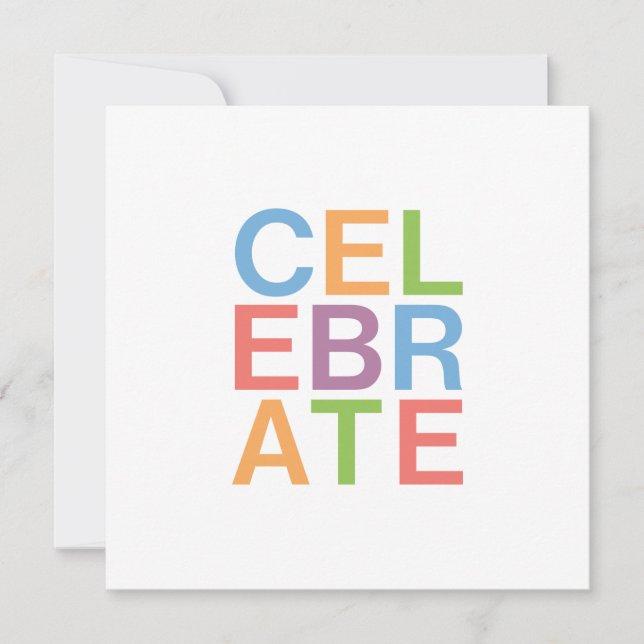 CELEBRATE Convite Moderno (Frente)