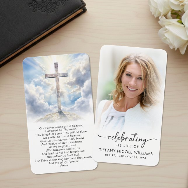 Celebrating the Life Cross Lords Prayer Cards (Criador carregado)