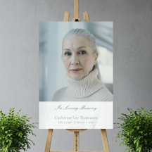 Celebration Of Life Classic Elegant Photo Sign