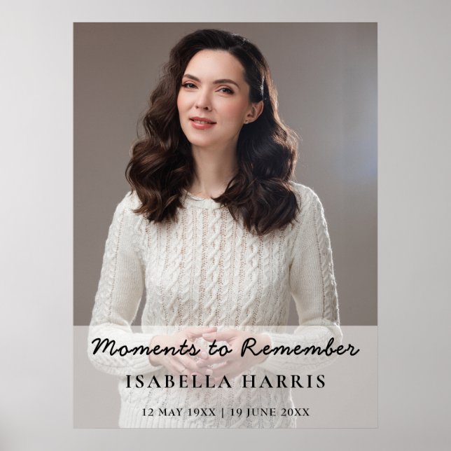 Celebration of Life Memorial Photo Poster (Frente)