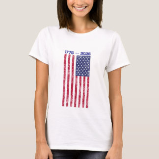 Celebre a América 250 Camiseta Feminina com Bandei