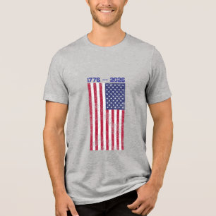 Celebre a camiseta masculina America 250 com Bande