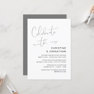 Celebre conosco, convite de casamento Elopement mo