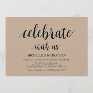 Celebre conosco, convites de casamento Elopement