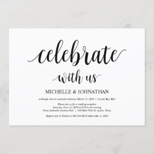 Celebre conosco, convites de casamento Elopement
