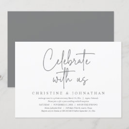 Celebre conosco, Festa de Casamento Íntimo Convite