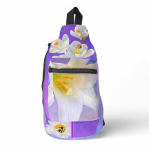 Celebre flores e abelhas Bolsa tipo Sling.
