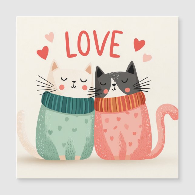Celebre o amor com dois gatinhos fofos (Frente)