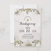 Celebre o Dia de Ação de Graças com nosso convite 