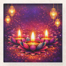 Celebre o Festival Diwali, Suporte de Vidro