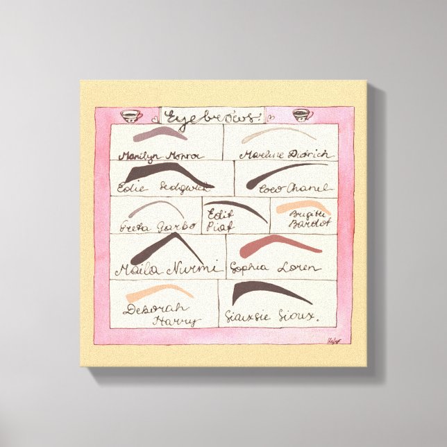 Celebridade sobrancelhas ~ Canvas .75 12x12 (Frente)