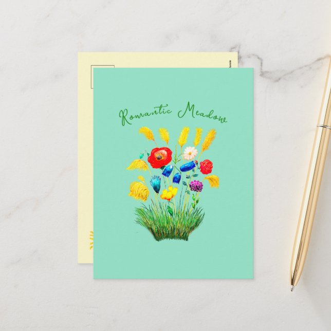 Célébrons ensemble - Convite Floral Vintage (Frente/Verso In Situ)