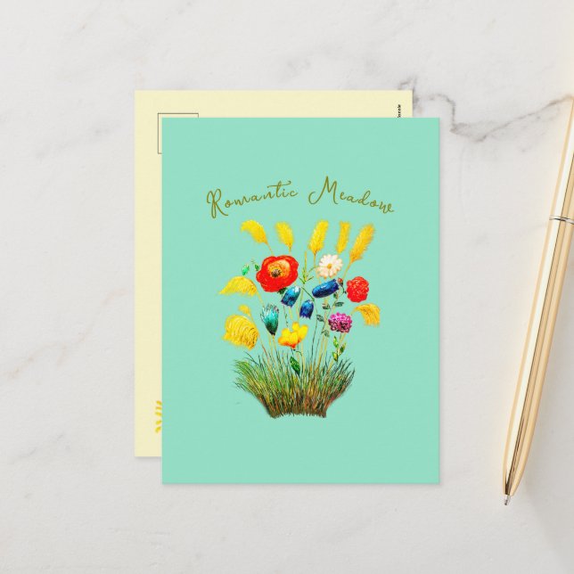 Célébrons ensemble - Convite Floral Vintage (Frente/Verso In Situ)