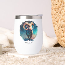 Celestial Fantasy Ram Zodiac Símbolo Galáxia Aries