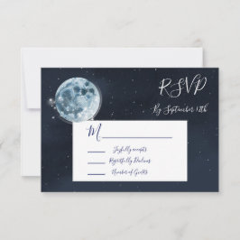 Celestial Full Moon Stars Resposta de casamento RS