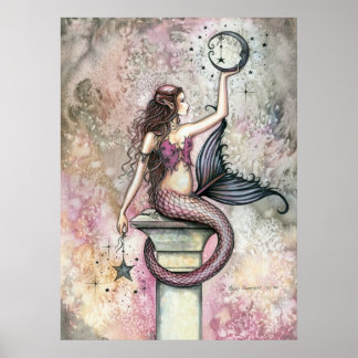 Celestial Mermaid Fantasy Art Poster