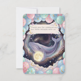 Celestial Moon Baby Shower Thank You Card