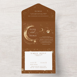 Celestial Mystical Moon Stars Halo Wedding