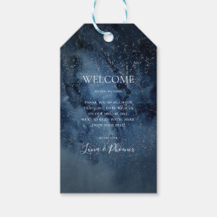 Celestial Night Sky Etiquetas de presentes para