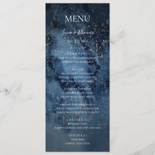 Celestial Night Sky Menu de Janta de Casamentos