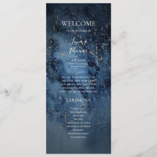 Celestial Night Sky   Programa de Casamento Dourad