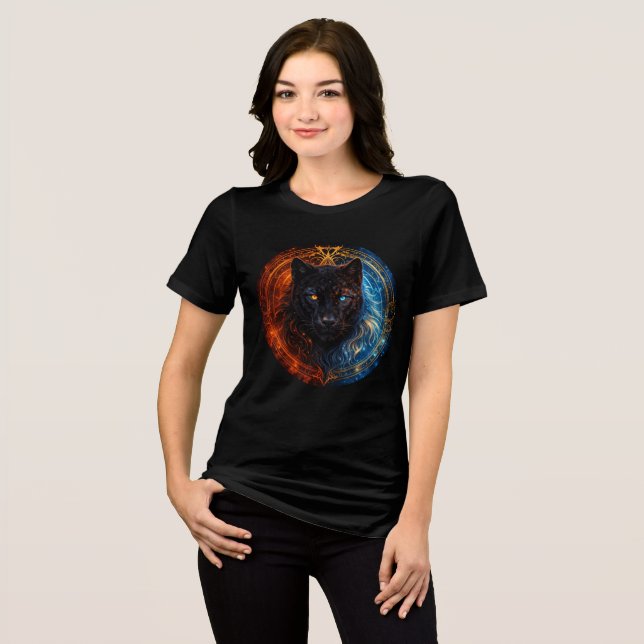 Celestial Panther – Fire and Ice Mandala Art (Frente Completa)