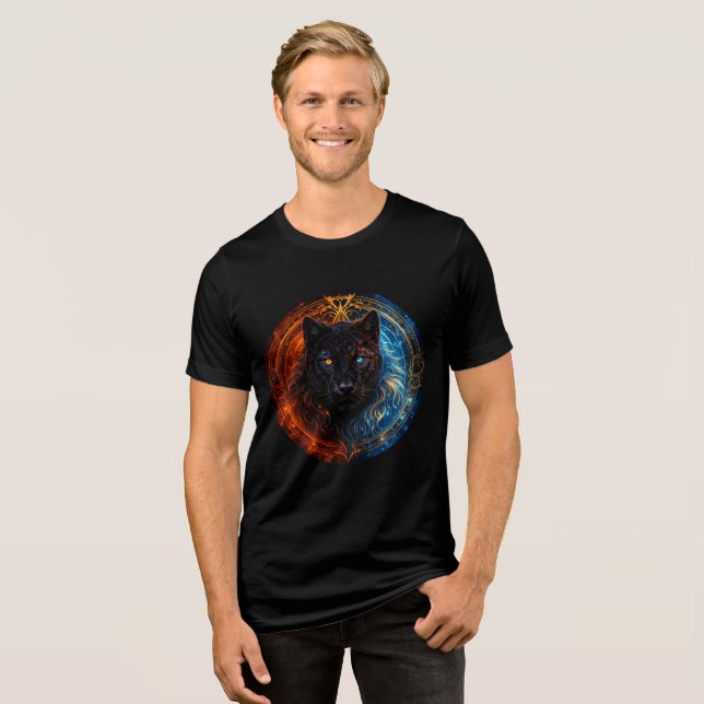 Celestial Panther – Fire and Ice Mandala Art (Frente Completa)