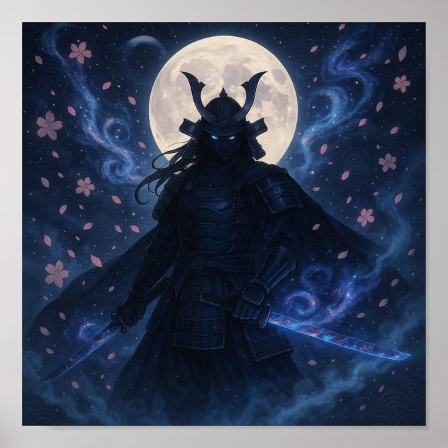 Celestial Samurai Poster | Dark Fantasy Anime Wall (Frente)