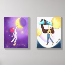 Celestial Wall Art - Impressões originais de tela